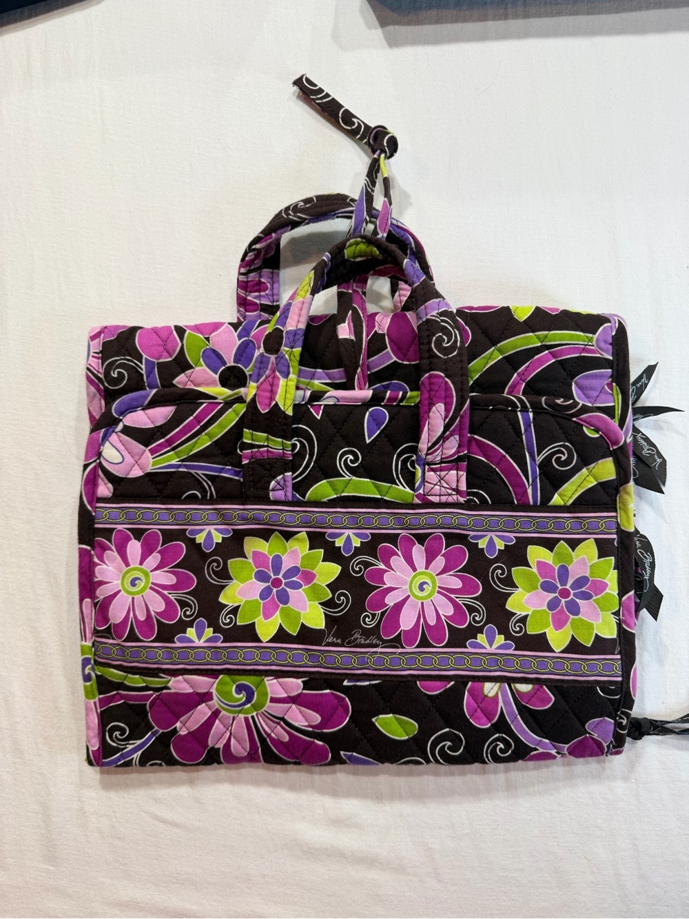 Vera Bradley hanging travel makeup Tote Bag -very clean